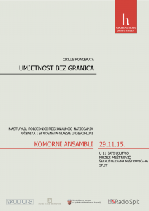 Umjetnost bez granica - komorni ansambli plakat