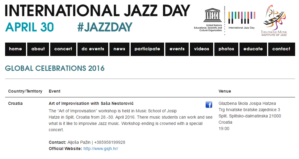 jazz day glazbena škola josipa hatzea