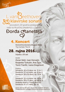 Plakat koncerta 32 klavirske sonate L. van Beethovena
