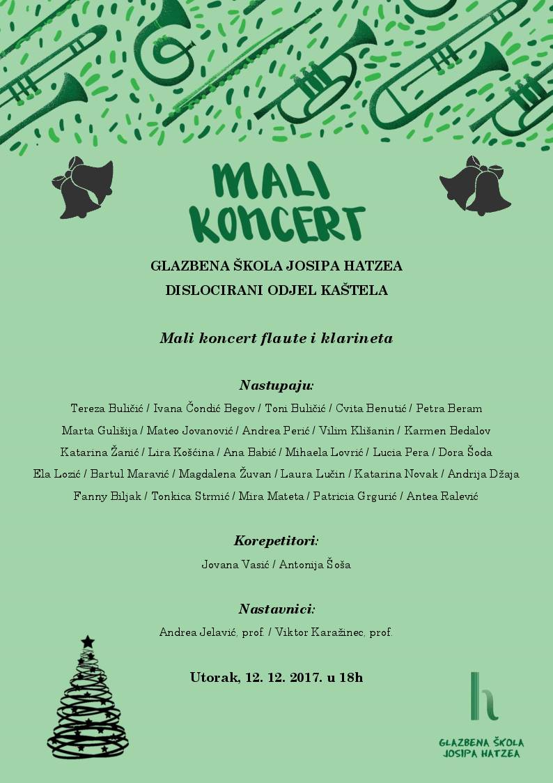 Mali koncert flaute i klarineta DO Kaštela