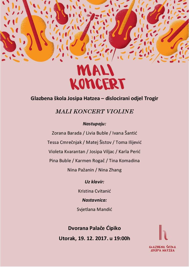 Mali koncert violine - DO Trogir