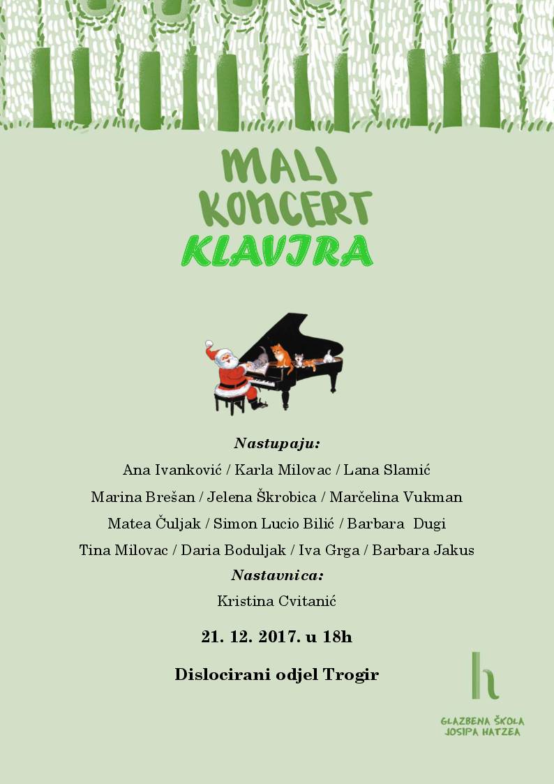 Mali koncert klavira – DO Trogir